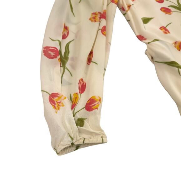 Reformation Quest Wrap Dress Bianca Tulip Print - Picture 7 of 14